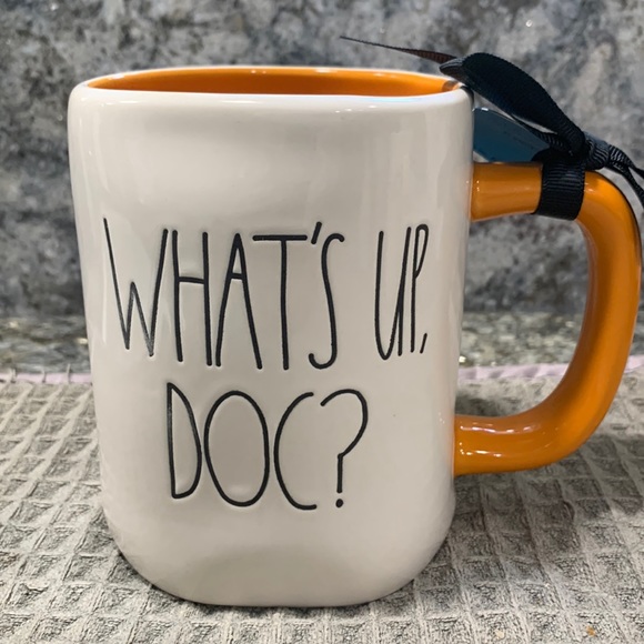 Rae Dunn Looney Tunes Bugs Bunny WHAT'S UP DOC? Double Sided Mug - Picture 2 of 2